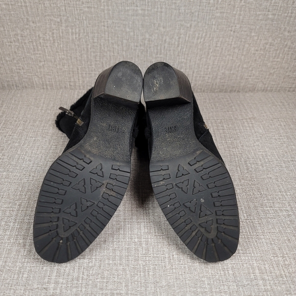 Frye Jen Black Shearling Suede Heeled Boots Women's Size 9.5 - Picture 8 of 13